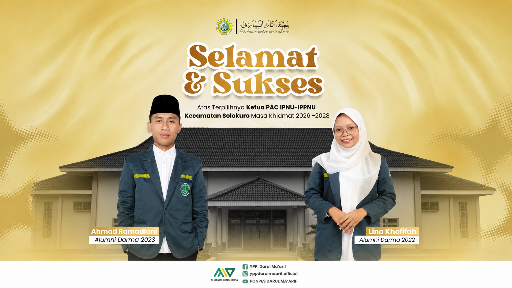 Selamat dan Sukses, Alumni Darul Ma’arif Terpilih sebagai Ketua PAC IPNU–IPPNU Kecamatan Solokuro